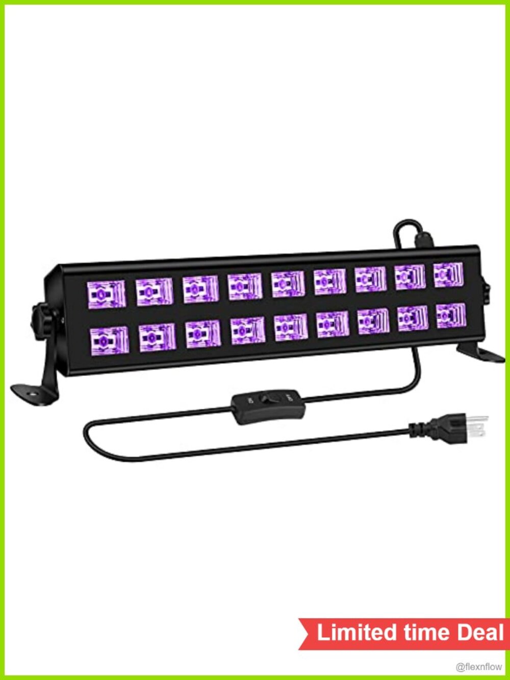 OPPSK 54W Black Light Bar 18 LED for Glow Party Stage Lighting